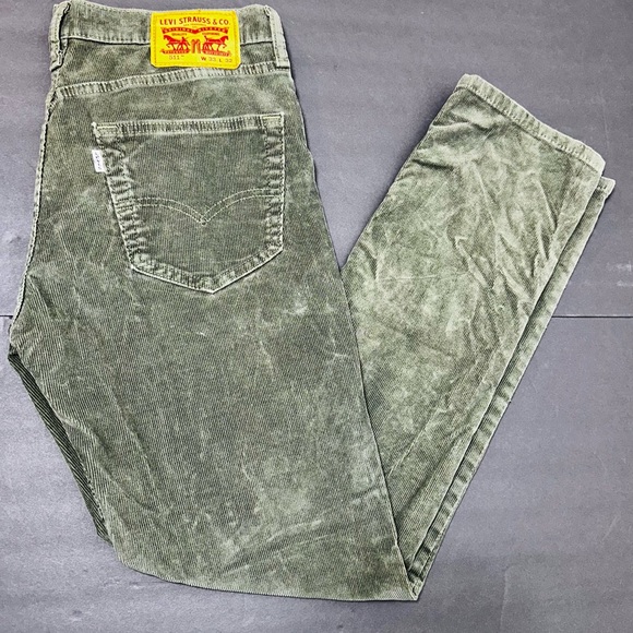 Levi’s 511 Slim Fit Corduroy Pants Olive Green W33 L32 - Picture 2 of 16